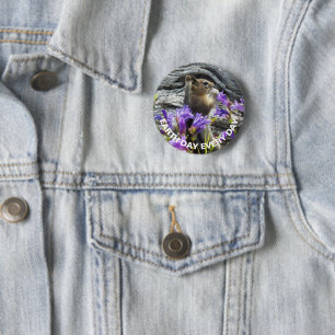 Cute Ground Squirrel Nature Photo Earth Day 6 Cm Round Badge