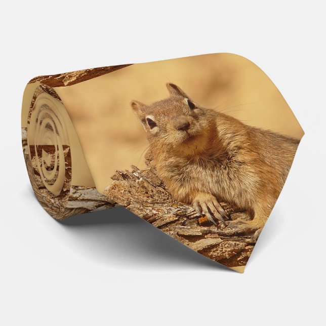 Cute Ground Squirrel Tie (Rolled)