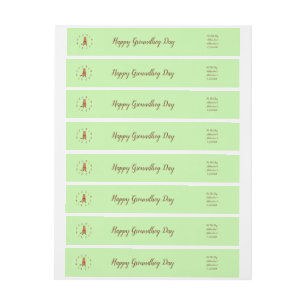 Cute Groundhog and Tulip Flowers Custom Wraparound Address Label