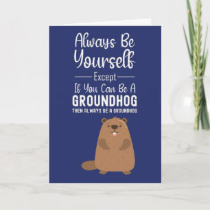 Cute Groundhog Cards Animals Funny Happy Wildlife