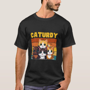 Cute Group of Cats on Saturday aka Caturday T-Shirt