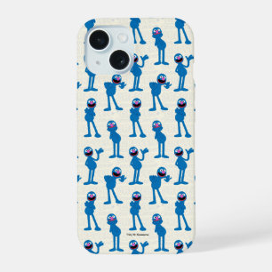 Cute Grover Pattern iPhone 15 Case