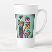 Cute Grunge Guy and Pretty Punk Girl Holding Hands