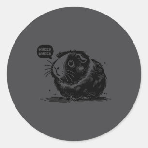 Cute Guinea G Wheek Wheek Sounds Guinea G Lover Fu Classic Round Sticker