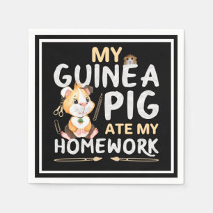 Cute Guinea Pig Ate My Homework Napkin