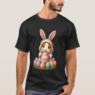 Cute Guinea Pig Bunny Easter Guinea Pig Happy East T-Shirt
