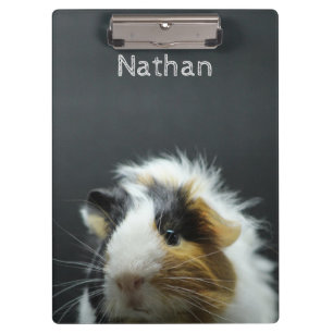 Cute Guinea Pig Chalkboard Personalised Clipboard