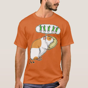 Cute Guinea Pig Dreaming about Food  Funny Guinea  T-Shirt