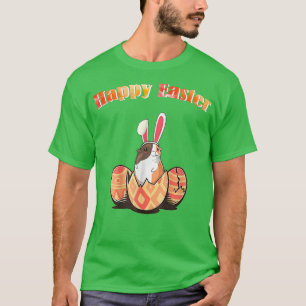 Cute Guinea Pig Easter Bunny Eggs Costume Easter D T-Shirt