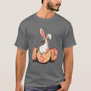 Cute Guinea Pig Easter Bunny Eggs Costume Easter D T-Shirt