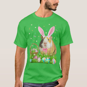 Cute Guinea Pig Easter Day Bunny Eggs Easter Costu T-Shirt