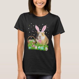 Cute Guinea Pig Easter Day Bunny Eggs Easter Costu T-Shirt