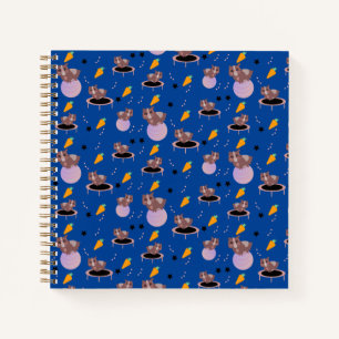 Cute Guinea Pig Fitness Exercise Ball Stars   Notebook