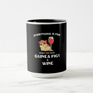 Cute Guinea Pig Gift Wine Lover Mug