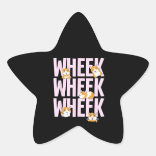 Cute Guinea Pig Hamster Star Sticker