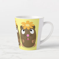 Cute guinea pig happy cartoon illustration