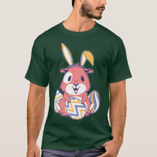 Cute Guinea pig in Easter Bunny Costume with Easte T-Shirt