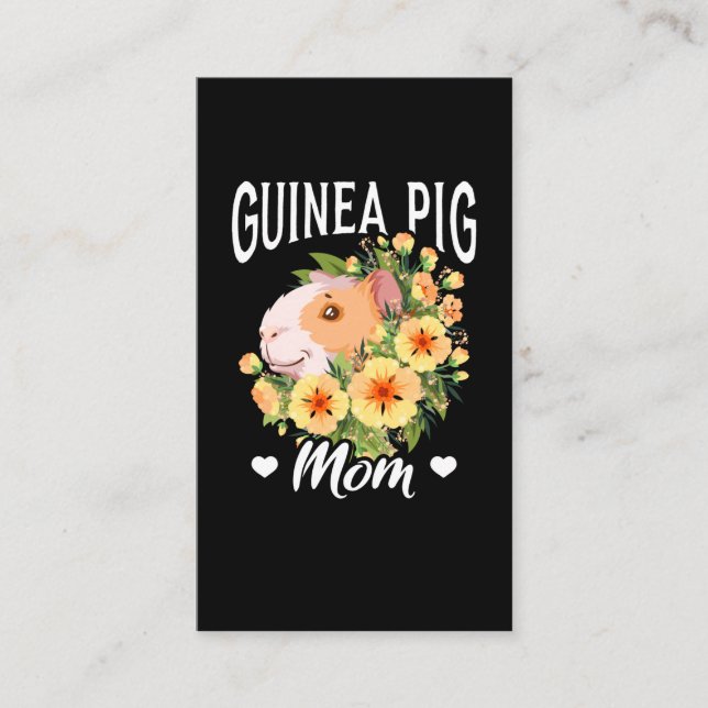 Cute Guinea Pig Mum Business Card (Front)