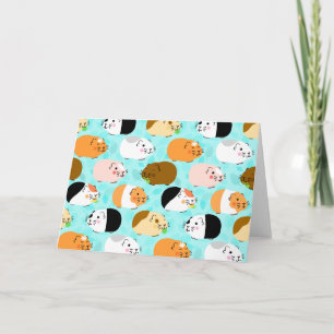 Cute Guinea Pig Pattern Card