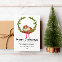 Cute Guinea Pig Pet Lover Christmas Flat