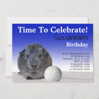 Cute Guinea Pig Volleyball Custom Birthday Party