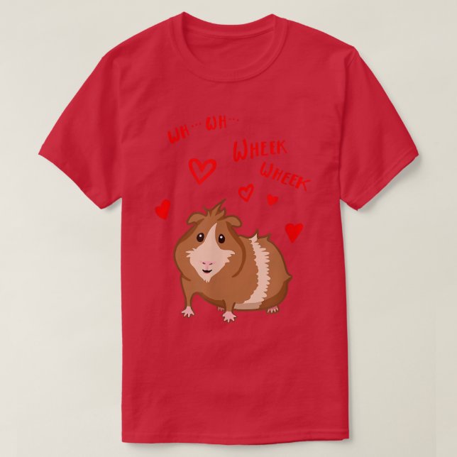 Cute guinea pig Wheek Wheek gift T-Shirt (Design Front)