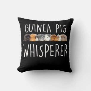 Cute Guinea Pig Whisperer Animal Lover Gift Cushion