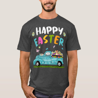 Cute Guinea Pig With Bunny Ears Egg Hunting Truck T-Shirt