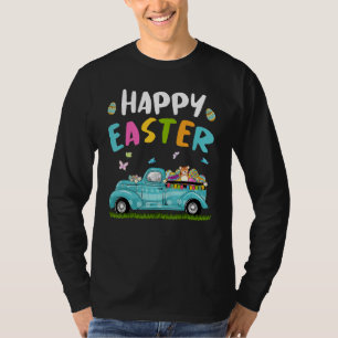 Cute Guinea Pig With Bunny Ears Egg Hunting Truck  T-Shirt