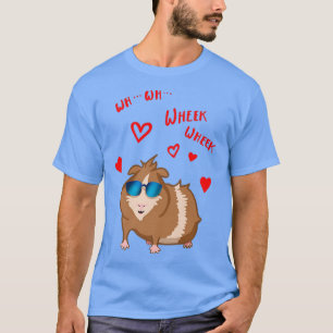 Cute guinea pig with Sunglasses Wheek Wheek gift  T-Shirt