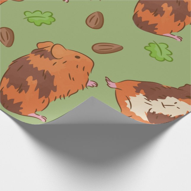 Cute Guinea Pig Wrapping Paper (Corner)