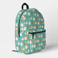 Cute Guinea Pigs and Carrots Pattern Blue