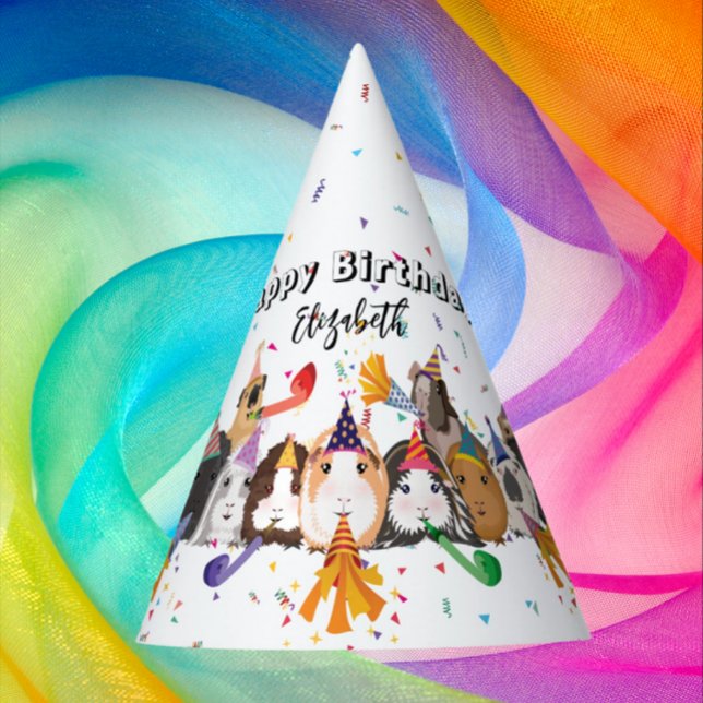 Cute Guinea Pigs Birthday  Party Hat (Creator Uploaded)