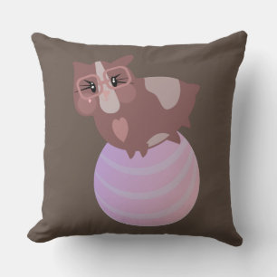 Cute Guinea Pigs Exercising Cushion