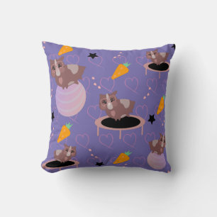 Cute Guinea Pigs Exercising Cushion