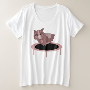 Cute Guinea Pigs Exercising Plus Size T-Shirt