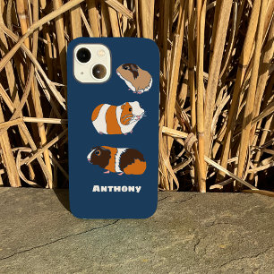 Cute Guinea Pigs Illustrations Personalised iPhone 13 Case