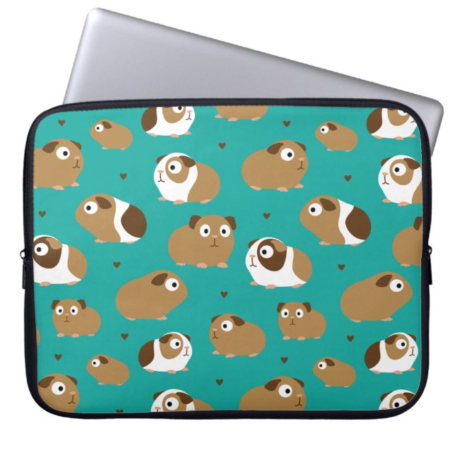 Cute Guinea Pigs Laptop Sleeve (Front)