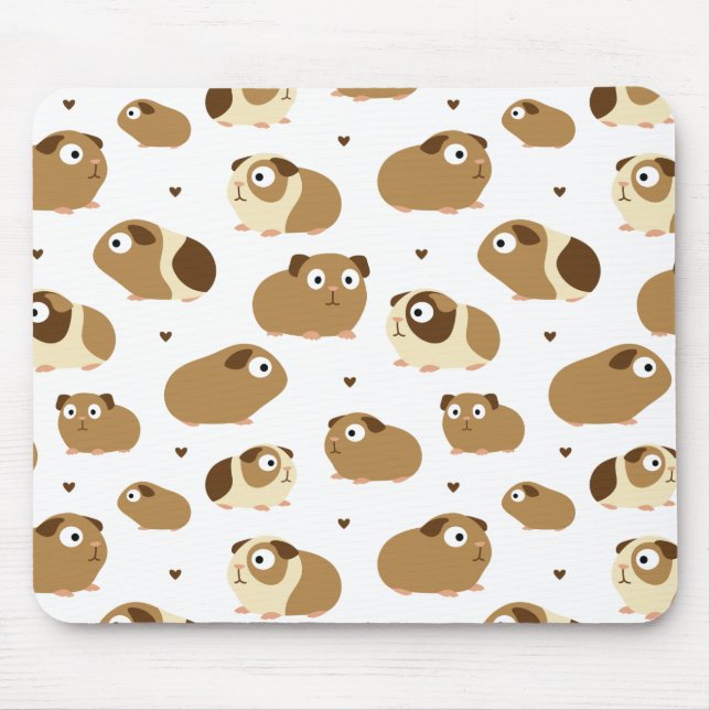 Cute Guinea Pigs Mouse Pad (Front)