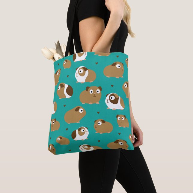 Cute Guinea Pigs Tote Bag (Close Up)