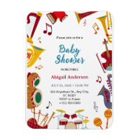 Cute Guitar Musical Unique Baby Shower Invitation