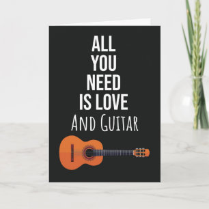 Cute Guitar Player Cards Music Lover Guitarist