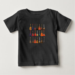 Cute Guitar Rock And Roll Musical Instruments Gift Baby T-Shirt