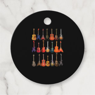 Cute Guitar Rock And Roll Musical Instruments Gift Favour Tags