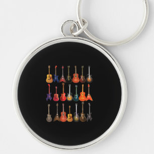 Cute Guitar Rock And Roll Musical Instruments Gift Key Ring