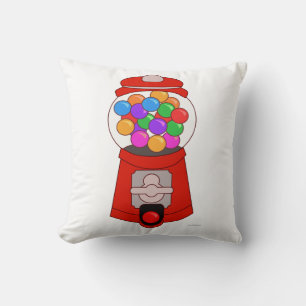 Cute Gumball Machine Cartoon Illustration Cushion