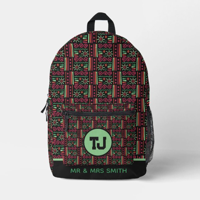 Cute Gym Favour Gift Girls Green Backpack  (Front)