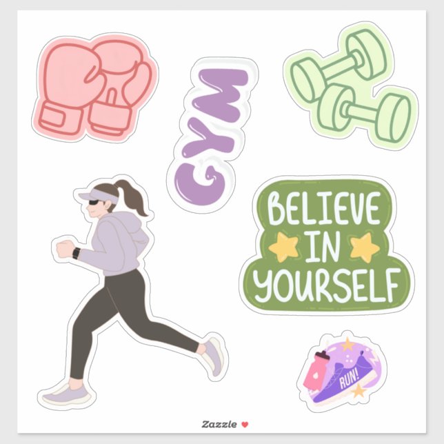 Cute Gym Girl Fitness Motivation (Sheet)