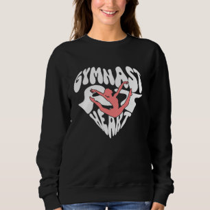 Cute Gymnastics Gymnast At Heart Gymnast Graphic Sweatshirt