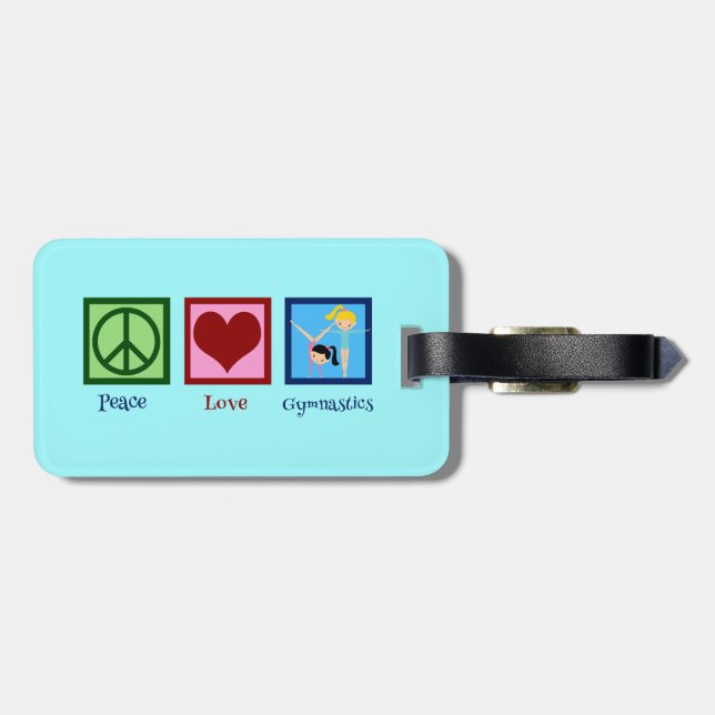 Cute Gymnastics Luggage Tag (Back Horizontal)